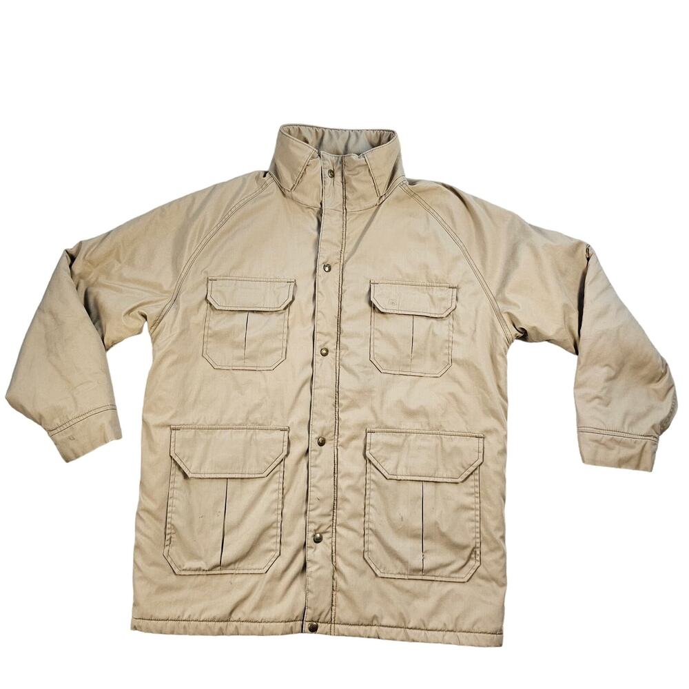 Vtg Woolrich Parka Chore Field Coat Jacket Mens Large USA Made Lined Insulated